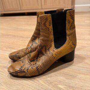Isabel Marant Danae Snakeskin Pattern Ankle Boots Sz 38